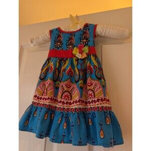 Lele for Kids Toddlers & Girls Ruffles Floral Printed Cotton Dress- 18 months